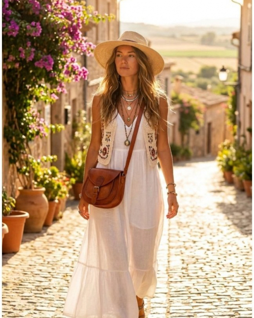 Women's Vintage Style Leather Saddle  bag
