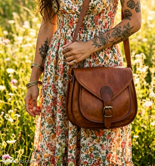 Medium Vintage Style Leather bag