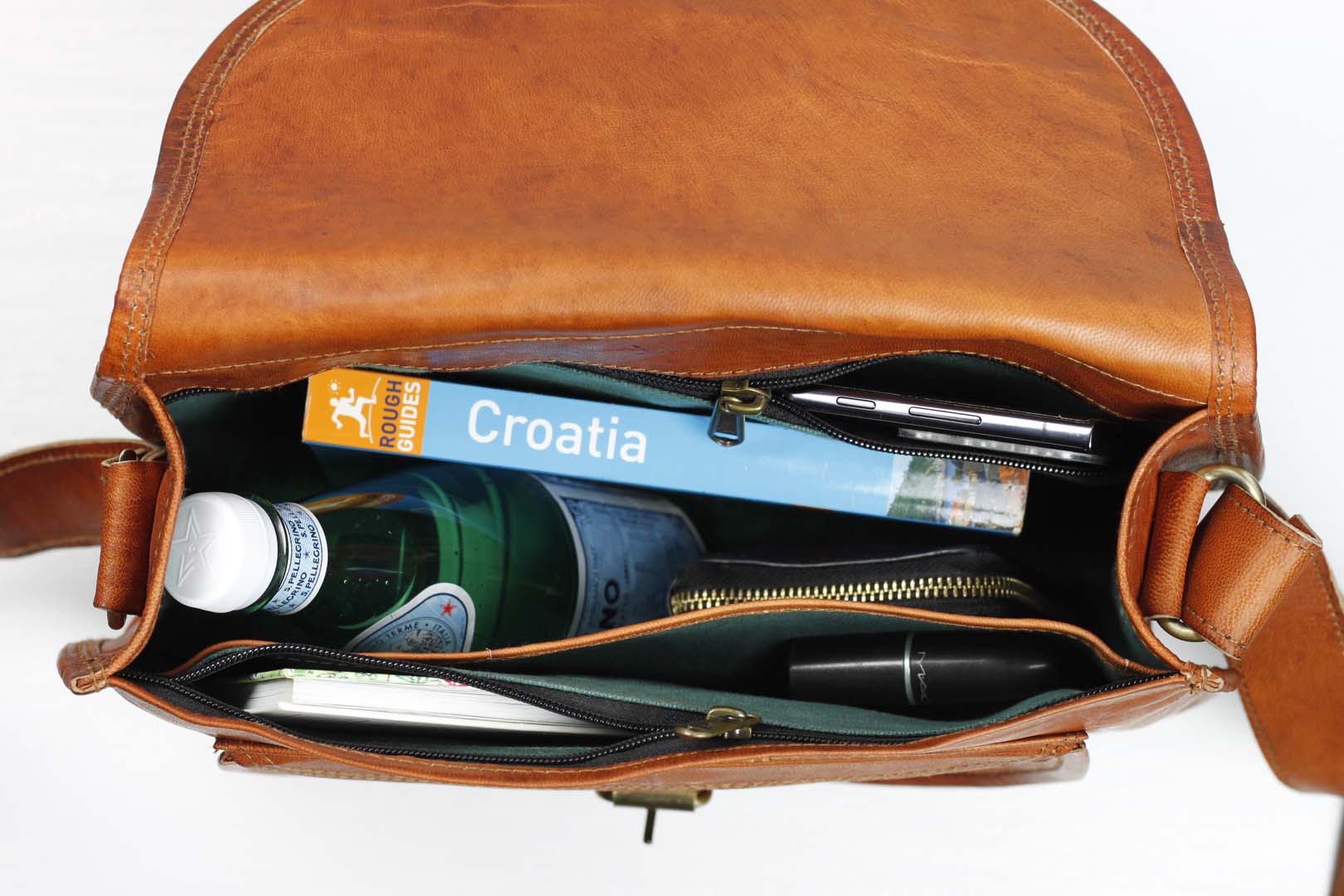 Large Vintage Style Leather saddle bag - Image 3