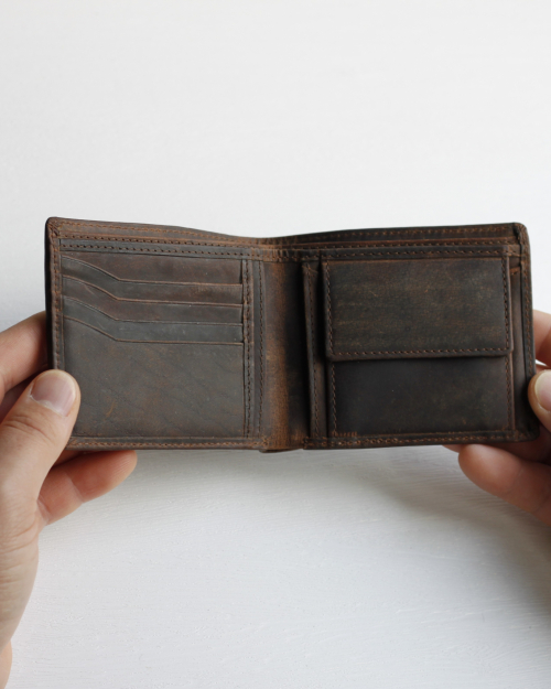 Personalised Buffalo leather wallet