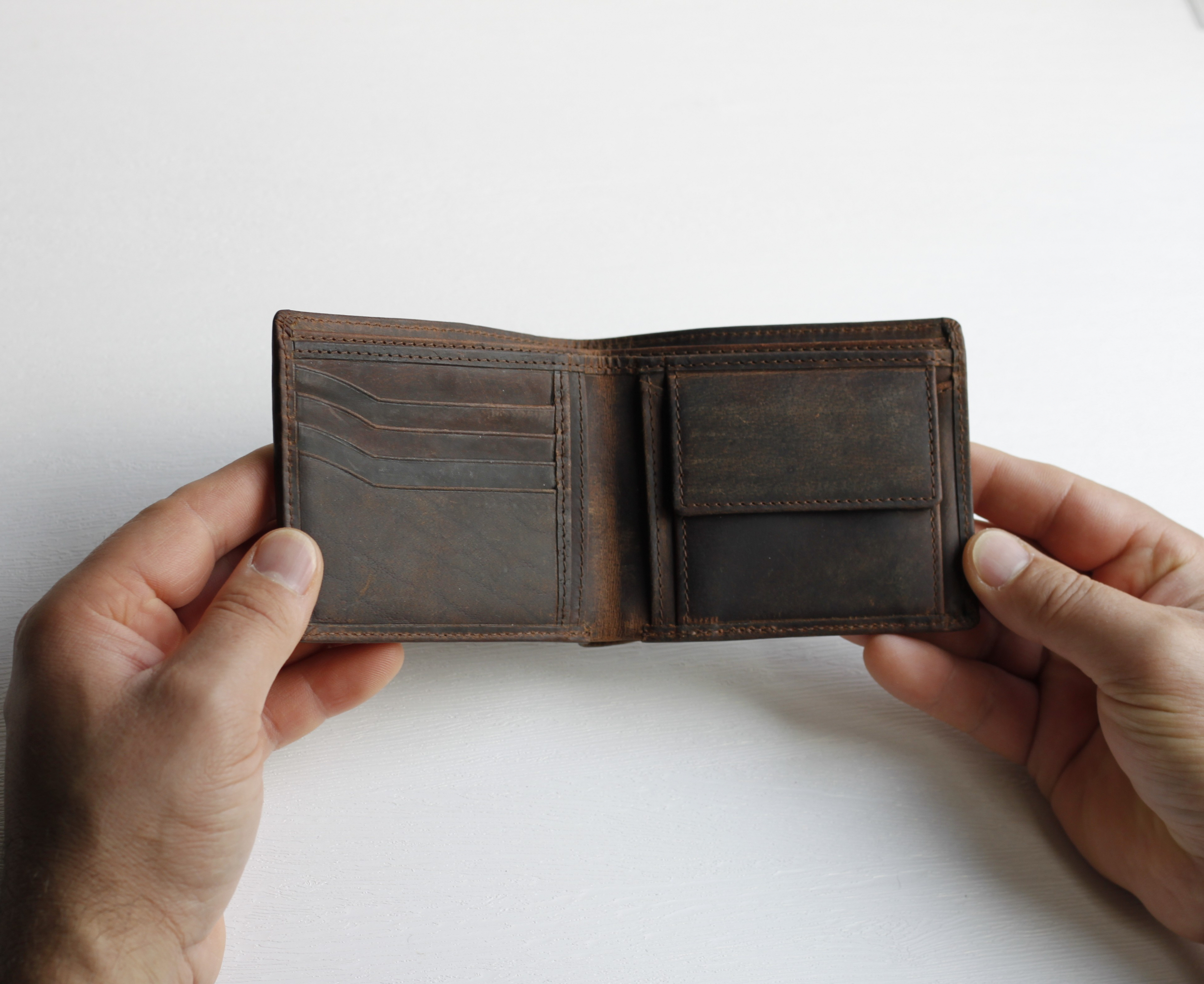 Personalised Buffalo leather wallet